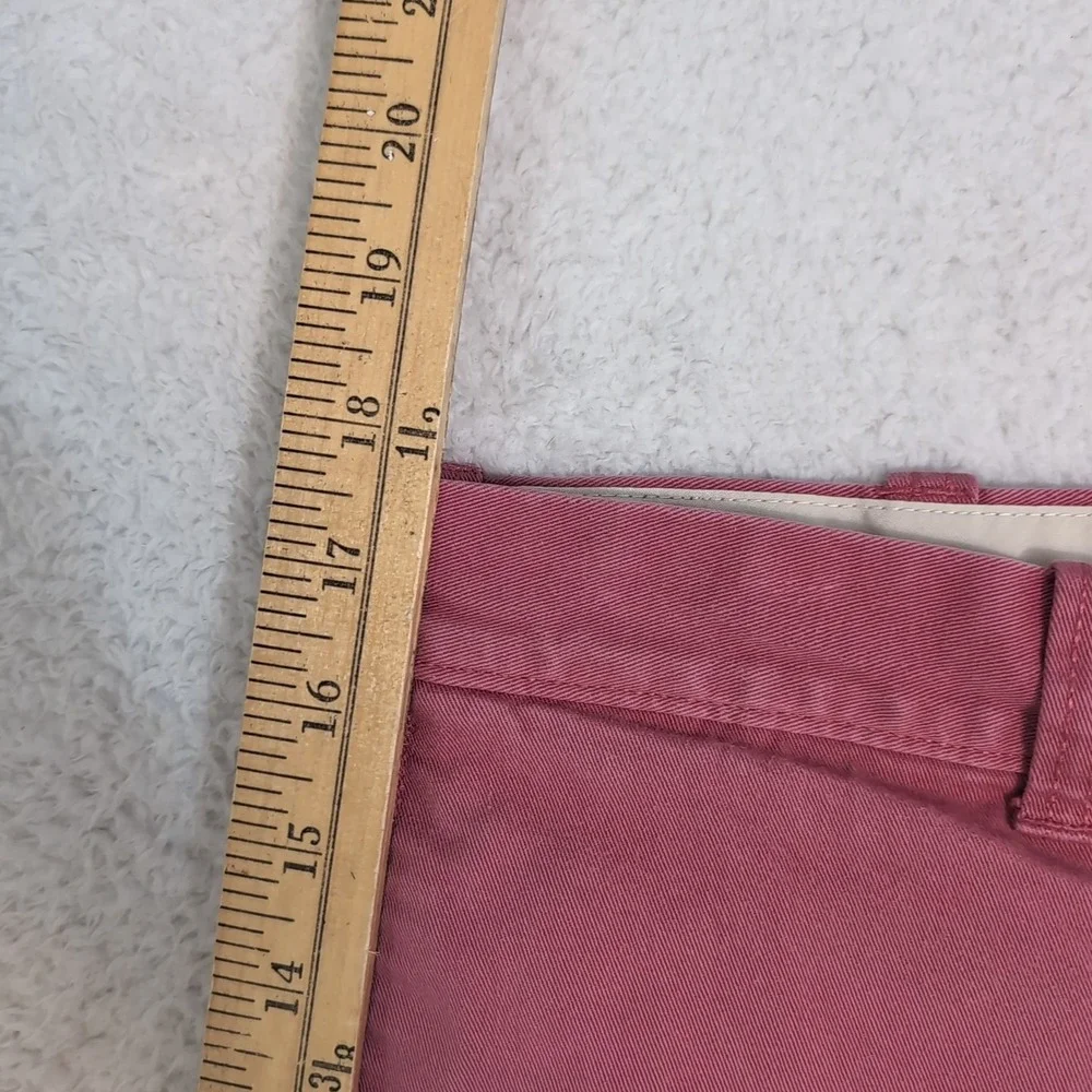 J Crew Chino Shorts Pink Flat Front‎ Men's Size 33 x 9